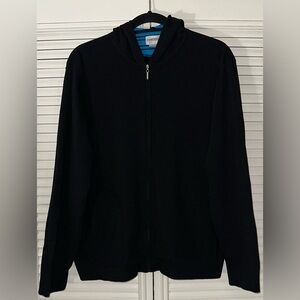 Chico’s Women’s‎ Metro Knit Reef Zip Hooded Cardigan Size 3/XL